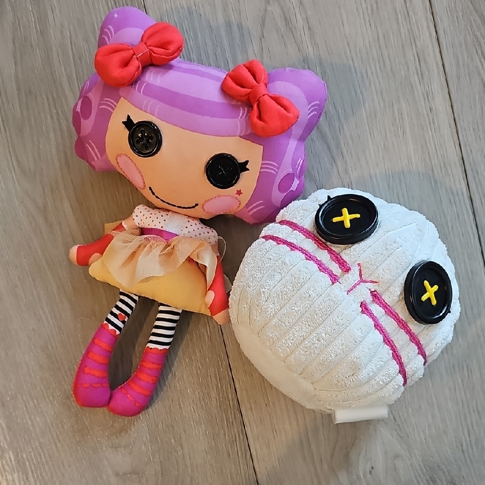 Lalaloopsy Peanut Big Top Plush‎ Doll & Button Mouse Plush Lot